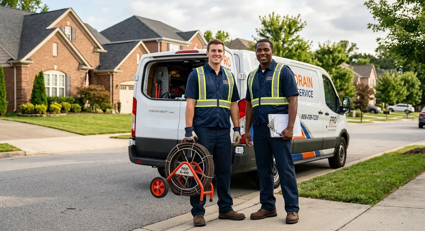 Sewer and drain service team with equipment ready for work in Hilton Head Island